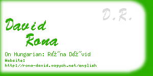 david rona business card